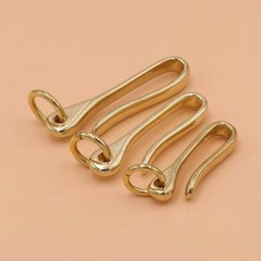 Brass Fish Hook Belt Clip Keychain Holder Key Manager lot