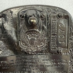 Vintage US Navy Anytime Baby 1983 The Great American Buckle Co Belt Buckle Mens