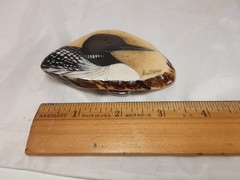 Belt Buckle Antler Elk Hand Painted Bird Signed By Artist Alice B Semich Nice