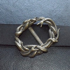 Lost Wax Casting Solid Brass Copper Snake Belt Buckle, For Width 35mm belt