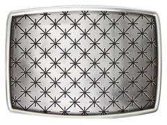 Antique Silver Star Engraved Buckle Fits 1-1/2&Prime; (38mm) Wide Belt