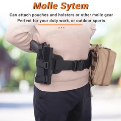 Tactical Molle Waist Belt Multifunctional Padded Patrol Belt Battle Waist Belt