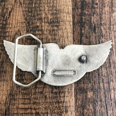 VTG Flying Eagle Belt Buckle Western Cowboy USA Made 1980 Indiana Metal Crafts