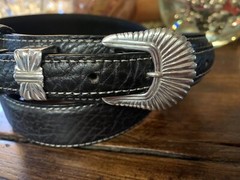 Carlos Ramos Navajo James Reid Style Sterling Silver Belt Buckle Set 35-39✅