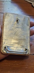 Handmade 4 1/8&Prime; X 2 3/4&Prime; Belt Buckle Wood w/3 Nail Cross Design