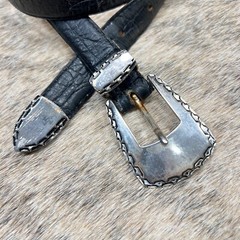 James Reid Sterling Silver Santa Fe Belt Buckle Set