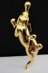 Men Women Teen Fashion Buckle Gold Metal Panther Narrow Skinny Belt Animal