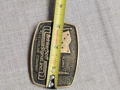 vintage 1970s belt buckle ALASKA well drilling OIL FIELD brinkerhoff BRASS