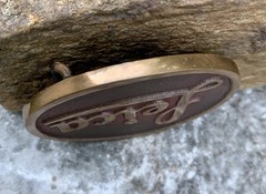 Vntg Leica Camera Belt Buckle Solid Brass 3×2 1/8” Leica Camera
