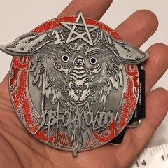 HARD ROCK HEAVY METAL BAND JOB FOR A COWBOY Metal Belt Buckle