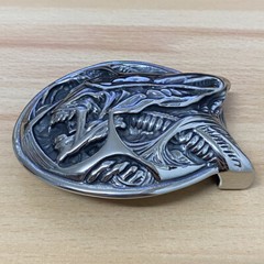Handmade Stainless Steel AVP Alien Buckle Mens Biker Punk Belt Buckle 10B10A