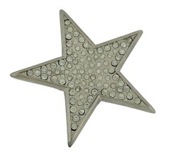 Star Belt Buckle Badge Sheriff Silver Gold Metal Rodeo Fashion Party Costume Big