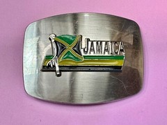 Jamaica Flag Novelty Jamaican Rasta Caribbean Montego Bay Belt Buckle