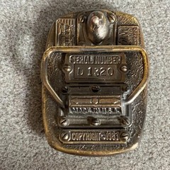 Steam Locomotive 17 Belt Buckle 2 x 1 1/2 Brass and Enamel Finish MM Limited