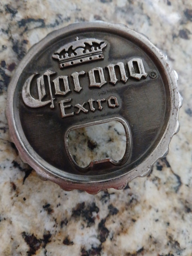 Corona Extra- Belt Buckle Beer Bottle Opener- Metal 3.25&Prime;