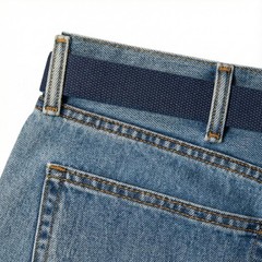 Canvas Web Belt Military Style with Antique Brass Buckle 54&Prime; One Size, Navy