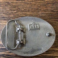 Vintage 70’s Silver-Tone Scalloped Sunburst Belt Buckle Western Geometric Design