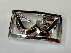 Unique See Through Dual Hook Pattern Silver Color Reflective Belt Buckle