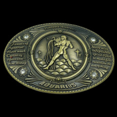 Aquarius Horoscope Zodiac Water Sign Belt Buckle Belts Buckles