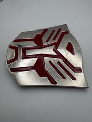 Transformers Autobot Red Chrome Design Belt Buckle Movie Character Read