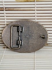 Vintage LARRY Belt Buckle By Oden – Made In USA – 2-3/4”x 2”