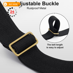 WHIPPY 2 Pack Buckle Free Comfortable Large Size: 32&Prime;-48&Prime;, A-black/Coffee