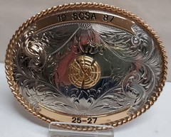 1987 – SCSA – 25-27 – shooting – GERMAN SILVER – BELT BUCKLE – listing # 9564