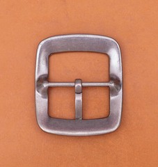 Vintage Silver Square Center Bar Pin Buckle for Leathercraft Belt Fit 40mm Strap