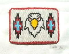 Belt Buckle Native American Beadwork EAGLE 3.5×2.5&Prime; New #20