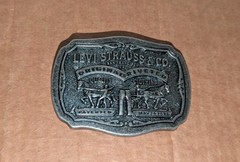 Vintage Levi Strauss & Co. Two Horse Brand Limited Edition Belt Buckle Logo