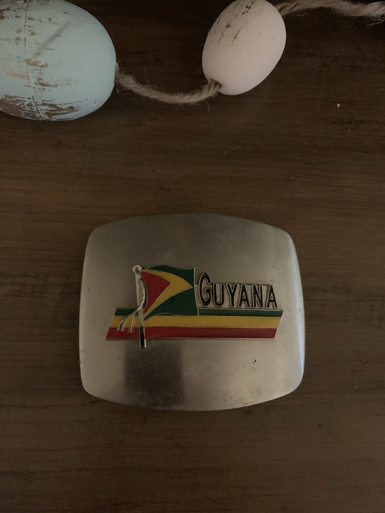 Silver Color Guyana Belt Buckle