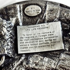 1987 Siskiyou Veterans of Foreign Wars of the US Life Member Belt Buckle #871