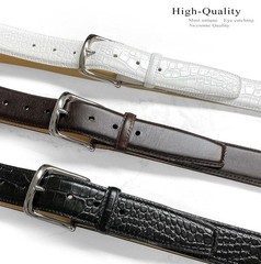Valley View Classic Buckle Casual Belt Italian 38, W Smooth White