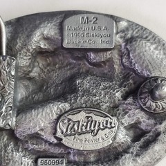 Siskiyou Horse Horseshoe Pewter Belt Buckle Vintage 1995 Made in USA NEW