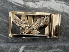 Golden Eagle Automatic Belt Buckle Stylish Design Durable Gold Tone