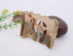WESTERN COWBOY COWGIRL CHAMPION GLOD TEXAS RANGER STAR RODEO TROPHY BELT BUCKLE
