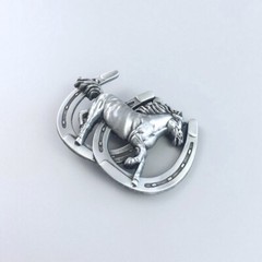 Vintage Style Horse Horseshoe Western Belt Buckle Boucle de ceinture