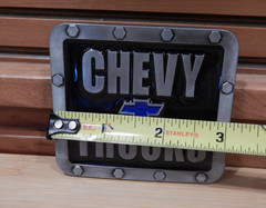 NEW Chevy Trucks Logo Pewter Finish Enamel Metal Belt Buckle,