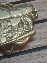Motorcycle Belt Buckle BBB Baron Buckle Solid Brass 1978 Taiwan 6099 Vtg (WG)