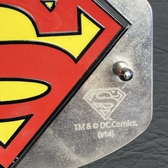 Superman Bizarro Reversible Spin Flip Belt Buckle DC Comics Diamond Plate Metal