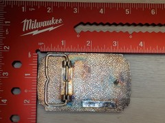 Vintage American Soaring Eagle Solid Brass Belt Buckle w/ Diamond Crystal