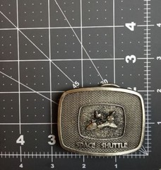 Vtg NASA Space Shuttle Belt Buckle Numbered The Buckle Connection Challenger