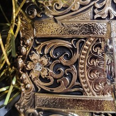 Texas Concho Western belt Buckle Rose Gold Silver Heavy Zinc Alloy