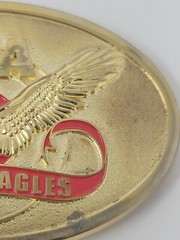 NRA Metal Brass Belt Buckle National Rifle Association Golden Eagles Vintage NIB