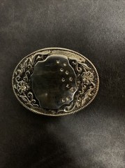 Sliver flower belt buckle