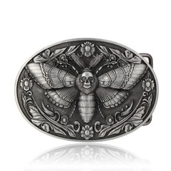 HLYMPONY Western Cowboy Vintage Rodeo Skull One Size Fits Most, 1# Grey Moth