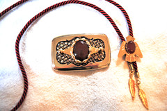 Western Belt Buckle and Bolo Set