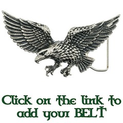 Flying Eagle Belt Buckle Cowboy Western Indian American Eagle Silver Finish