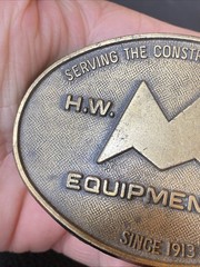 VTG BELT BUCKLE HW Moore Equipment Co Denver Colorado Construction Since 1913