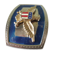 Patriotic Eagle Emblem Belt Buckle Metal Rectangle Americana Military-Style